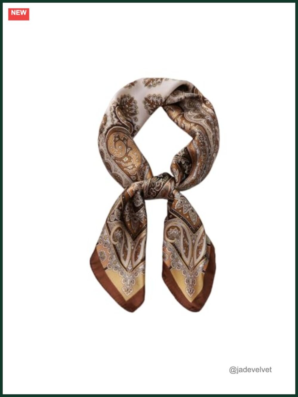 Paisley Silky Satin Head Scarf, versatile hair wrap & handbag accessory
